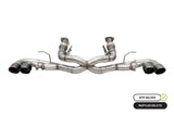 Corsa 2020 Corvette C8 3in Xtreme Cat-Back Exhaust 4.5in Blk Quad Tips - Integrates stock AFM Valve