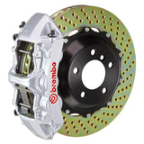 Brembo 12-19 Range Rover Evoque Front GT BBK 6 Piston Cast 380x32 2pc Rotor Drilled-Silver