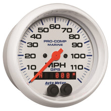 Load image into Gallery viewer, Autometer Gauge GPS Speedometer 3-3/8in 120 MPH Marine White Gauge