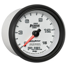 Load image into Gallery viewer, Autometer Phantom II 2-5/8in 0-15PSI Mechanical Fuel Pressure Gauge