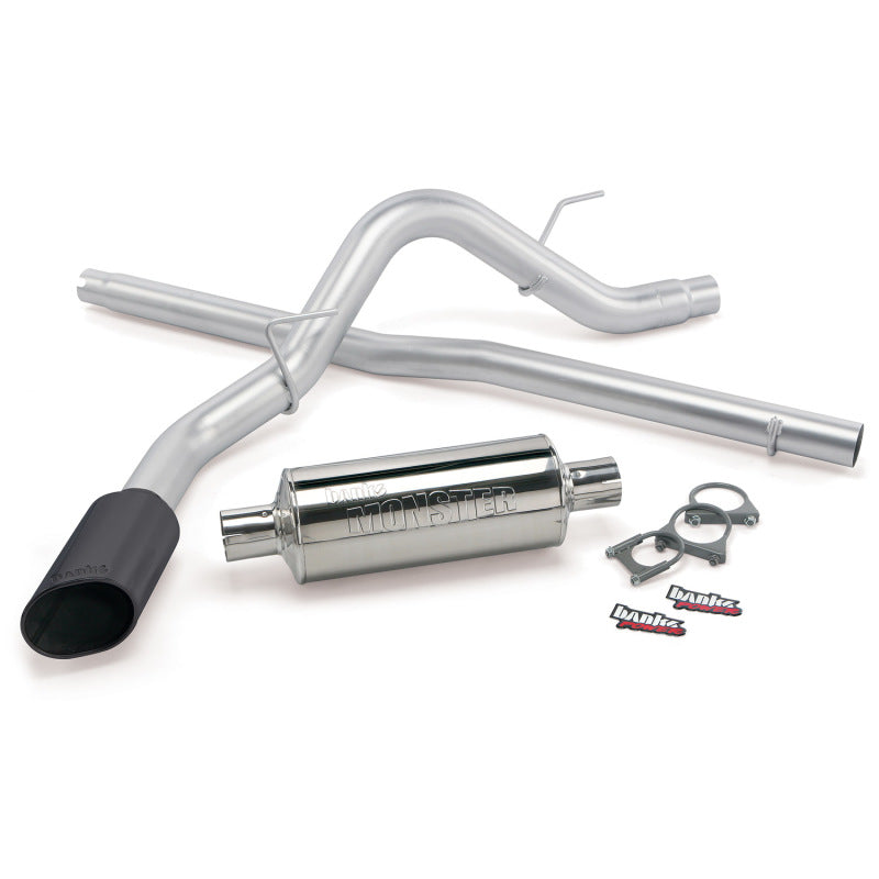 Banks Power 04-08 Frd F-Lnc-Mklt SCLB/ECMB Monster Exhaust System - SS Single Exhaust w/ Black Tip