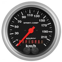 Load image into Gallery viewer, Autometer Sport-Comp 3-3/8in. 0-225KM/H (GPS) Speedometer Gauge