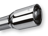 Borla Universal Polished Tip Single Oval Rolled Angle-Cut w/Clamp (inlet 2 1/4in. Outlet 3 5/8 x 2 1