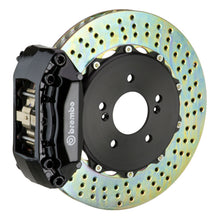 Load image into Gallery viewer, Brembo 03-08 Tiburon Front GT BBK 4 Piston Cast 2pc 328x28 2pc Rotor Drilled-Black