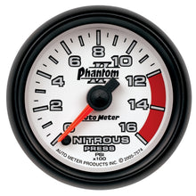 Load image into Gallery viewer, Autometer Phantom II 2-1/16in 0-1600 PSI Electrical Nitrous Pressure Gauge