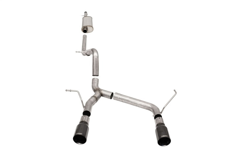 Corsa 07-18 Jeep Wrangler JKU 3.6L Sport 2.75in Cat-Back Exhaust w/ Single 4in Black Tips