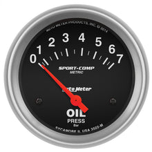 Load image into Gallery viewer, Autometer Sport-Comp 66.7mm 0-7 BAR Short Sweep Electronic Oil Pressure Gauge