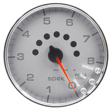 Load image into Gallery viewer, Autometer Spek-Pro Gauge Tachometer 5in 8K Rpm W/Shift Light &amp; Peak Mem Silver/Chrome