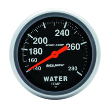 Load image into Gallery viewer, Autometer Sport-Comp 66.7mm 140-280 Degree F PSI Mechanical Water Temperature Gauge