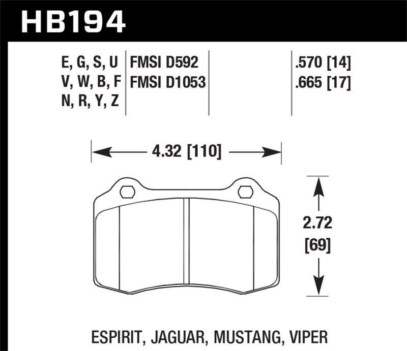 Hawk DTC-80 10-11 Chevy Camaro SS Race Rear Brake Pads