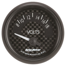 Load image into Gallery viewer, Autometer GT Series 52mm Short Sweep Electronic 8-18 Volts Voltmeter