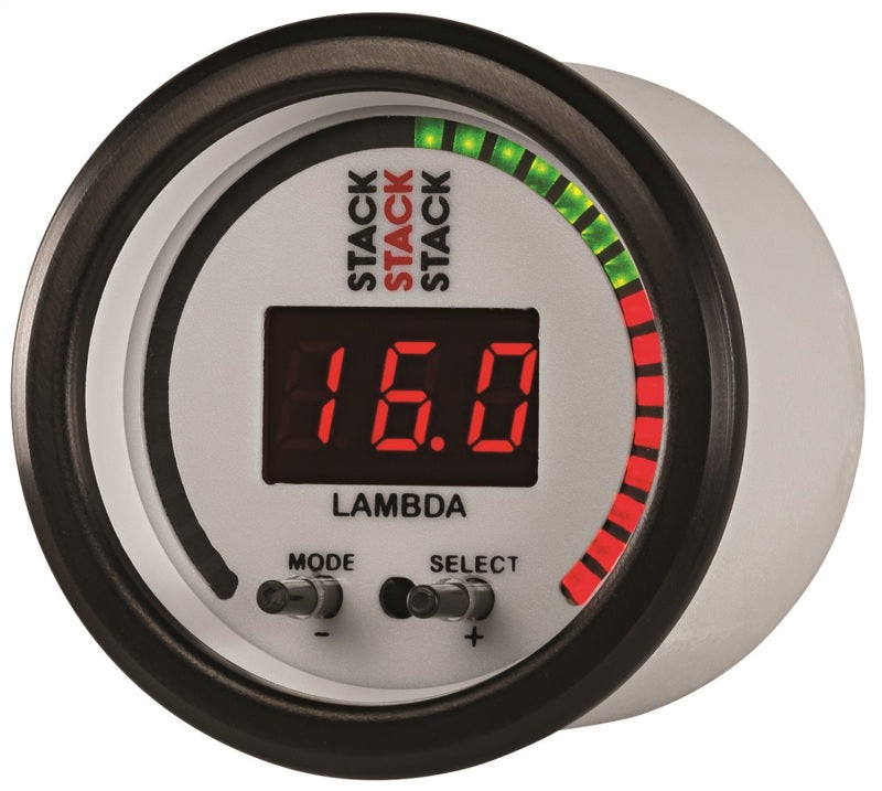 Autometer Stack 52mm Pro-Control Wideband Air/Fuel Ratio (Lambda) Gauge - White