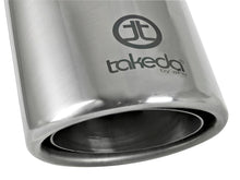 Load image into Gallery viewer, aFe Takeda 304 Stainless Steel Clamp-On Exhaust Tip 2.5in. Inlet / 4in. Outlet / 8in. L - Polished