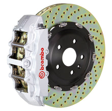 Load image into Gallery viewer, Brembo 02-05 7-Series (Thru 3/5 Prod) Fr GT BBK 6Pis Cast 380x34 2pc Rotor Drilled-Silver