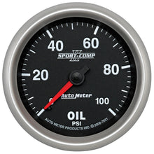 Load image into Gallery viewer, Autometer Sport-Comp II 2-5/8in 100 PSI Mechanical Oil Pressure Gauge