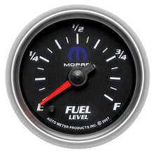 Load image into Gallery viewer, Autometer Mopar 2-1/16in 0-280 Ohm Programmable Fuel Level Gauge - Black