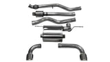 Corsa 12-14 BMW 335i Sedan AWD F30 3in Polished Touring Dual Rear Single 3.5in Tip Cat-Back Exhaust