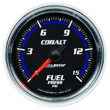 Load image into Gallery viewer, Autometer Cobalt 52mm 15 PSI Electronic Fuel Pressure Gauge