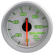 Load image into Gallery viewer, Autometer Airdrive 2-1/6in Oil Pressure Gauge 0-100 PSI - Silver