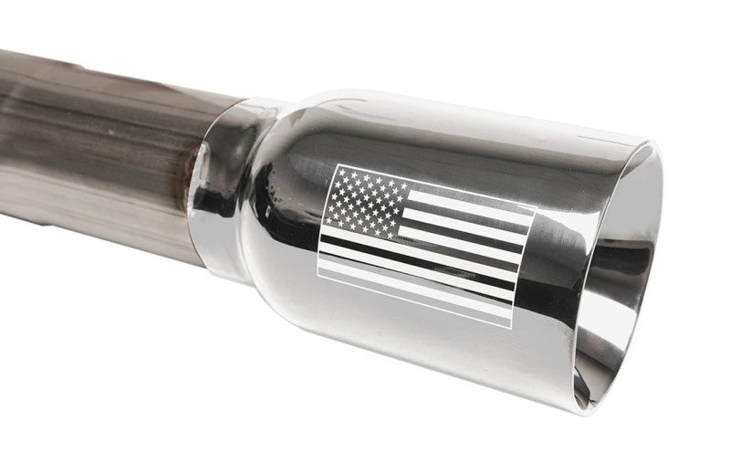 Corsa 07-18 Jeep Wrangler JKU 3.6L/3.8L 2.75in Sport Cat-Back Exhaust w/ 4in American Flag Tips