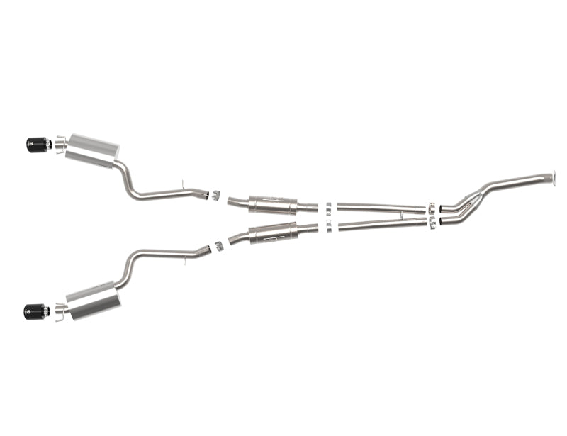 aFe POWER Takeda 16-17 Lexus IS200t L4-2.0L (t) 2.5in-3in 304 SS CB Exhaust w/ Black Tips