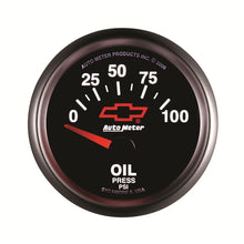 Load image into Gallery viewer, Autometer Oil Pressure 2-1/16, 0-100 PSI - Red Bowtie