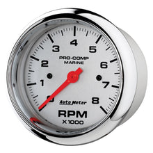 Load image into Gallery viewer, Autometer Marine Chrome Ultra-Lite 3-3/8in 8k RPM Tachometer Gauge