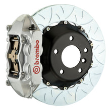 Load image into Gallery viewer, Brembo 11-18 Cayenne/S/GTS Rear GT BBK 4 Piston Cast 380x28 2pc Rotor Slotted Type3-Silver