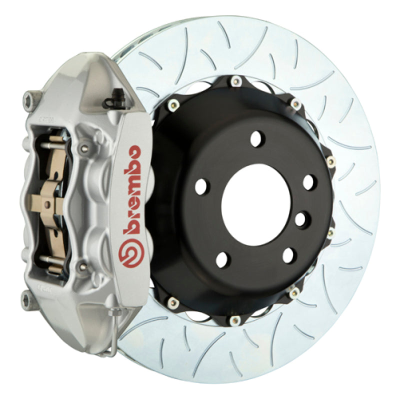 Brembo 03-08 SL55 AMG(Excl Black Series) Rr GT BBK 4Pist Cast 380x28 2pc Rotor Slotted Type3-Silver