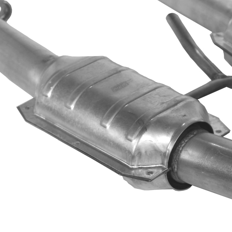 BBK 79-93 Mustang 5.0 Short Mid H Pipe With Catalytic Converters 2-1/2 For BBK Long Tube Headers