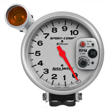 Load image into Gallery viewer, Autometer Sport-Comp 5 inch 10K RPM Shift Light Silver Tach