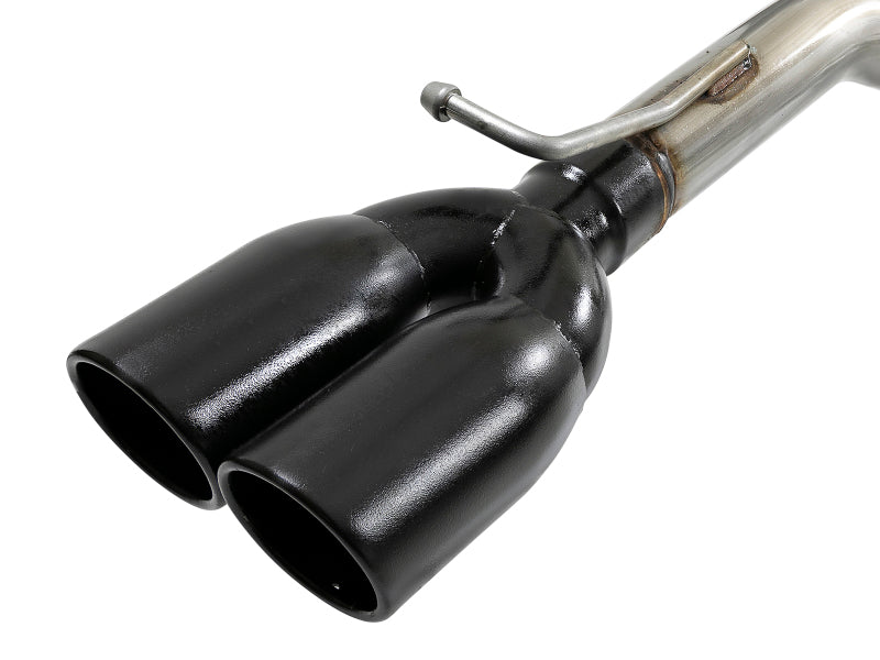 aFe MACH Force-Xp 2-1/2in 304 SS Cat-Back Exhaust 15-21 Dodge Challenger V6-3.6L - Quad Black Tip