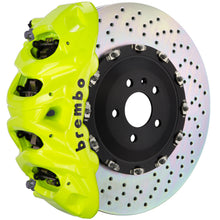 Load image into Gallery viewer, Brembo 07-14 Escalade/ESV/EXT Fr GT BBK 8Pis Cast 412x38 2pc Rotor Drilled-Fluo. Yellow