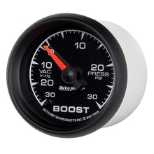 Load image into Gallery viewer, Autometer ES 52mm Full Sweep Electronic 30 In Hg-Vac/30 PSI Vacuum/Boost Gauge