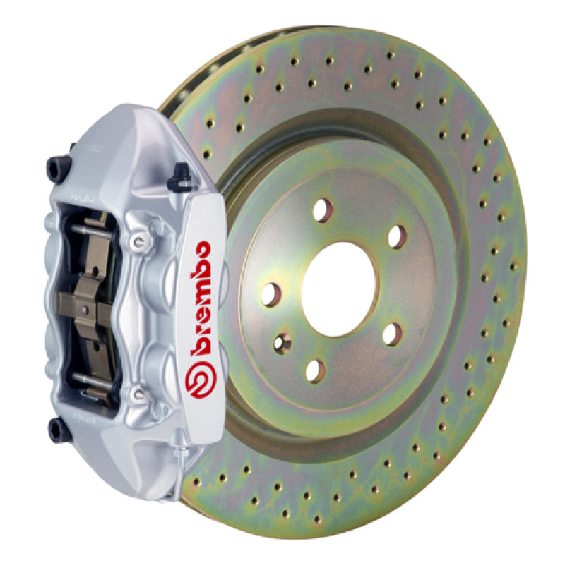 Brembo 11-18 Focus/13-18 Focus ST Front GT BBK 4 Piston Cast 336 x28 1pc Rotor Drilled-Silver