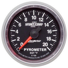 Load image into Gallery viewer, Autometer Sport-Comp II Full Sweep Electronic 52mm 0-2000 degree F Pyrometer Gauge