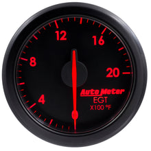 Load image into Gallery viewer, Autometer Airdrive 2-1/16in EGT Gauge 0-2000 Degrees F - Black