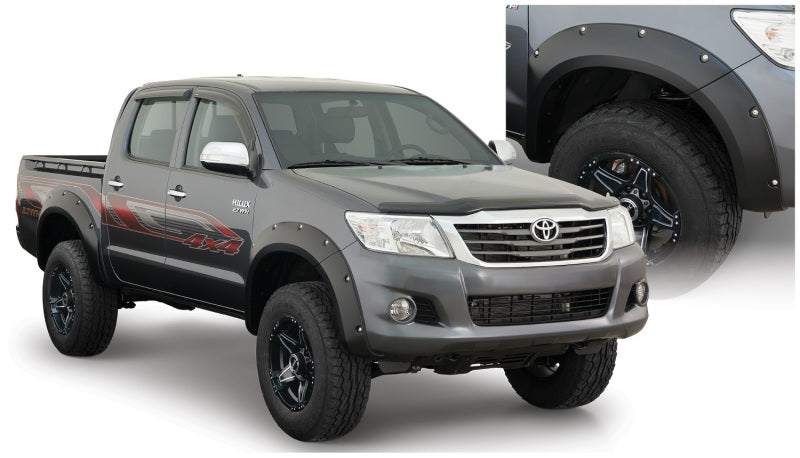 Bushwacker 11-13 Toyota Hilux Pocket Style Flares 4pc 59.8in Bed - Black