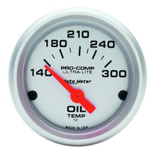 Load image into Gallery viewer, Autometer Ultra-Lite 52mm 140-300 Deg F Electronic Oil Temperature Gauge