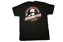 Load image into Gallery viewer, Aeromotive Standard Logo Black/Red T-Shirt - Large