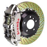 Brembo 05-13 Corvette Front GTR BBK 6 Piston Billet 355x32 2pc Rotor Drilled- Nickel