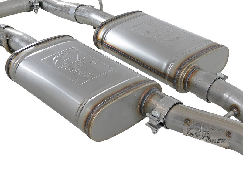 aFe MACH Force-Xp 2-1/2in 304 SS Cat-Back Exhaust 15-19 Dodge Challenger V6-3.6L - Raw Tip