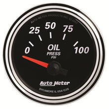 Load image into Gallery viewer, Autometer Designer Black II 52mm 100 PSI Oil Pressure Gauge