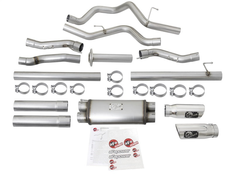 aFe MACHForce XP Exhaust Cat-Back SS-409 2017 Ford F-150 Raptor V6-3.5L (tt) w/ Polished Tips