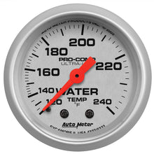 Load image into Gallery viewer, Autometer Ultra-Lite 52mm 120-240 Deg F Mechanical Water Temp Gauge 12in Tubing