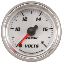 Load image into Gallery viewer, Autometer Pro-Cycle Gauge Voltmeter 2 1/16in 18V Digital Stepper Motor White