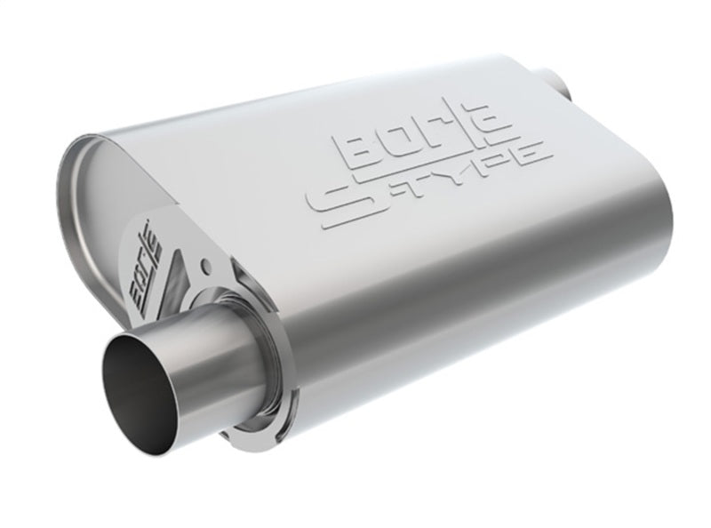 Borla CrateMuffler Stock SBF 289/ 302/ FE BB 2.5 inch Offset/Offset 14in x 4.35in x 9in Oval Muffler