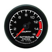 Load image into Gallery viewer, Autometer ES 52mm Full Sweep Electric 0-1600 PSI Nitrous Pressure Gauge