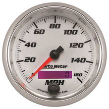 Load image into Gallery viewer, Autometer Pro-Cycle Gauge Speedometer 3 3/8in 160Mph Elec. Programmable White