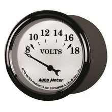 Load image into Gallery viewer, AutoMeter Gauge Voltmeter 2-1/16in. 18V Elec Old Tyme White II